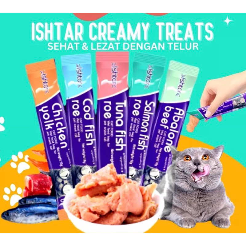 ISHTAR | Snack Kucing Creamy Treats