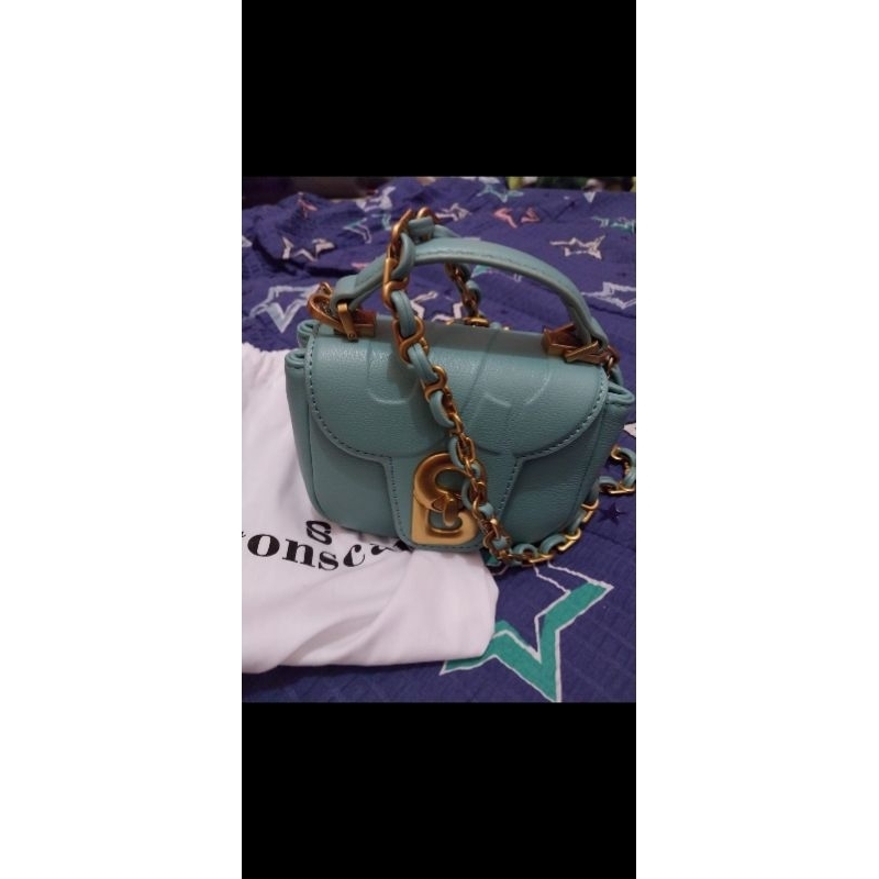 Alma Micro Bag Buttonscraves Tourquise masih mulus Lengkap