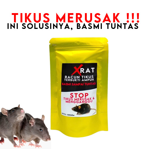 XRAT Racun Tikus Umpan Ampuh Basmi Tuntas 100GRM