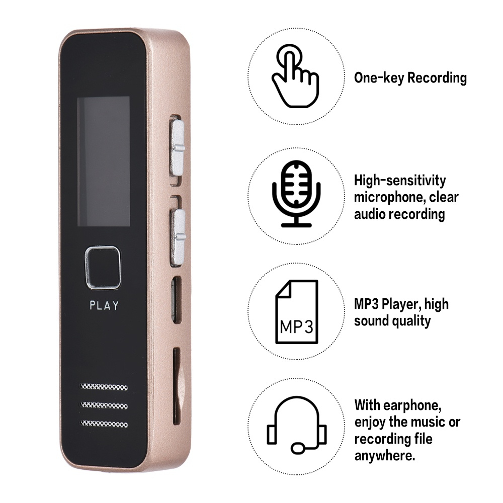 【Ready Stock】Voice Recorder Spy Recording Pen Recorder  Mp3 Player Perekam Suara Recorder Voice Kualitas Suara HD   Alat Perekam Suara Perekaman Otomatis