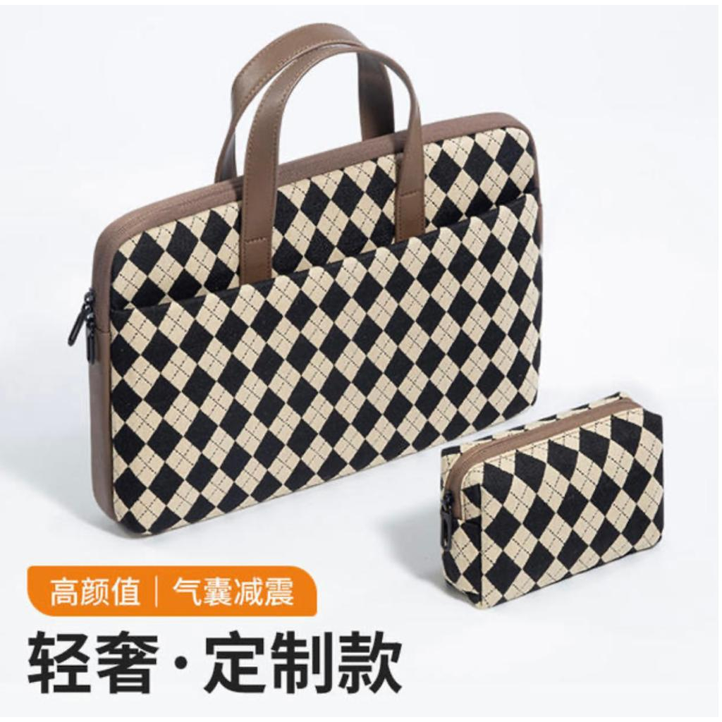 Tas Laptop Jinjing Handstrap BRINCH Diamond with small pouch