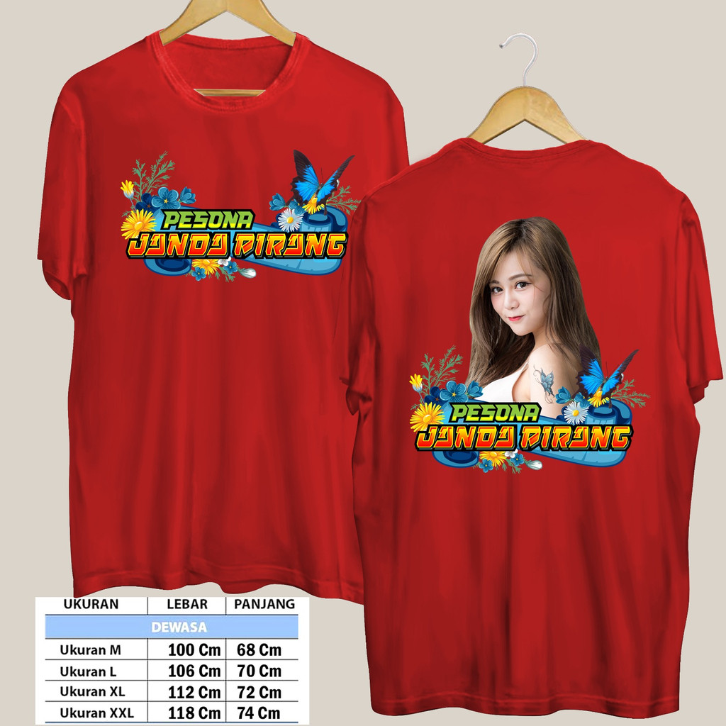 TSHIRT PESONA JANDA PIRANG CETAK PAKAI MESIN DTF (Digital Transfer Filem) KAOS DISTRO BAJU PRIA WANITA ATASAN SHIRT T-SHIRT Tangan Pendek