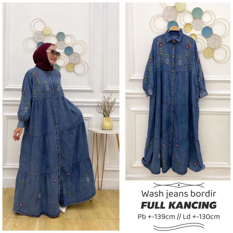 gamis jumbo gamis jeans jumbo gamis jeans wash gamis bordir gamis wanita gamis busui gamis wanita ga