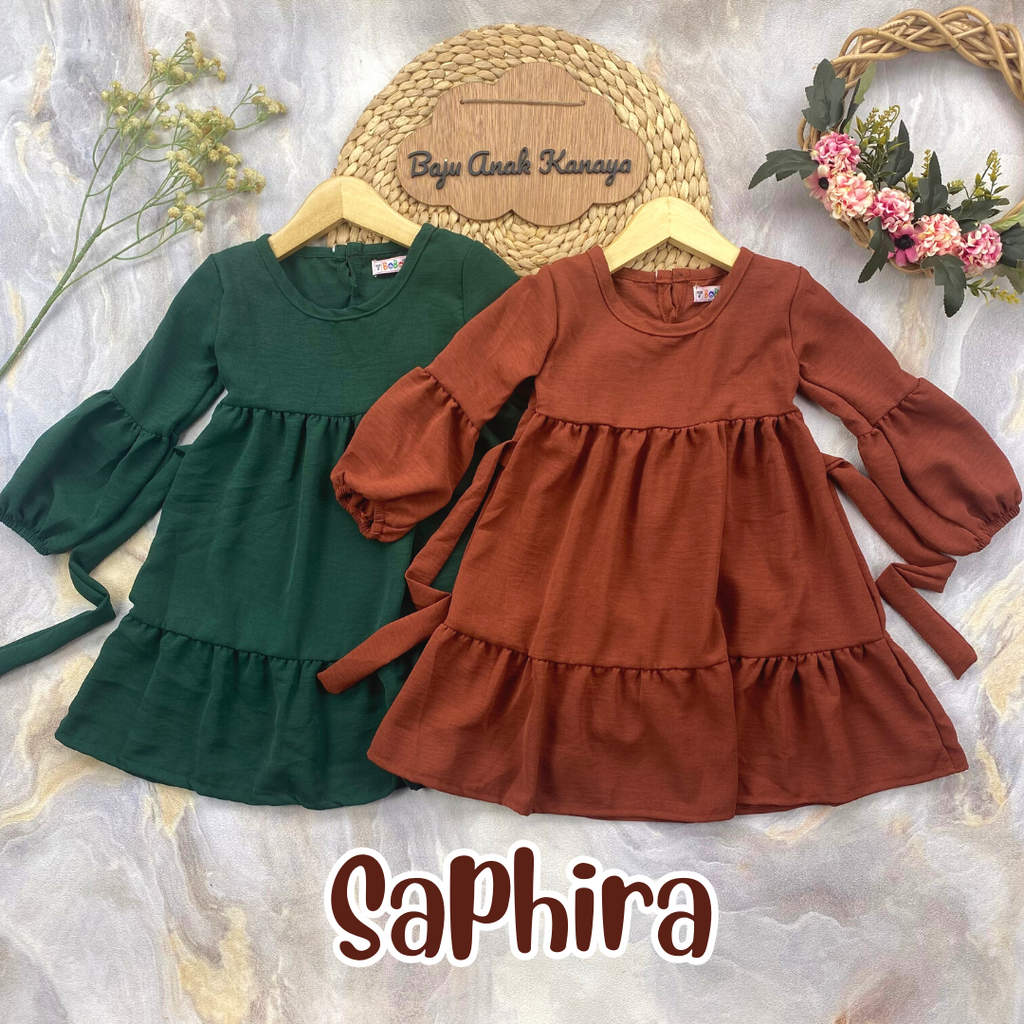 1-4TH DRESS ANAK SAPHIRA DRESS ANAK PEREMPUAN DRESS ANAK PEREMPUAN