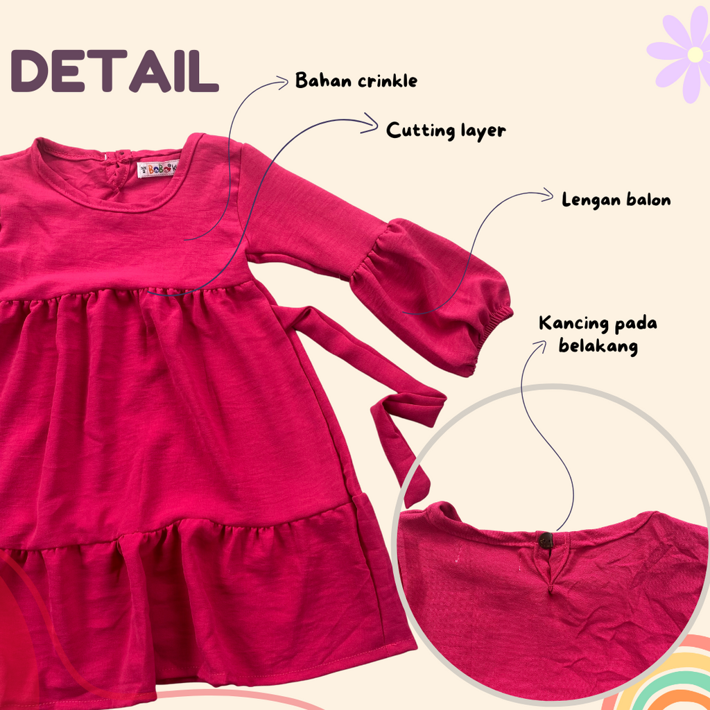 1-4TH DRESS ANAK SAPHIRA DRESS ANAK PEREMPUAN DRESS ANAK PEREMPUAN