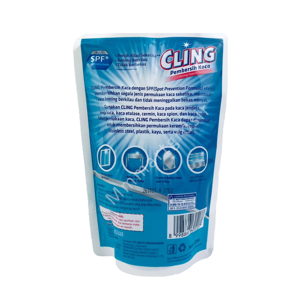 Wings / Cling / Pembersih Kaca / Ocean Fresh / 425ml