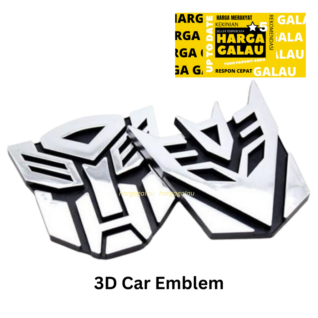 3D Car Emblem Lambang Transformers Untuk tempelan Mobil logo +-8cm