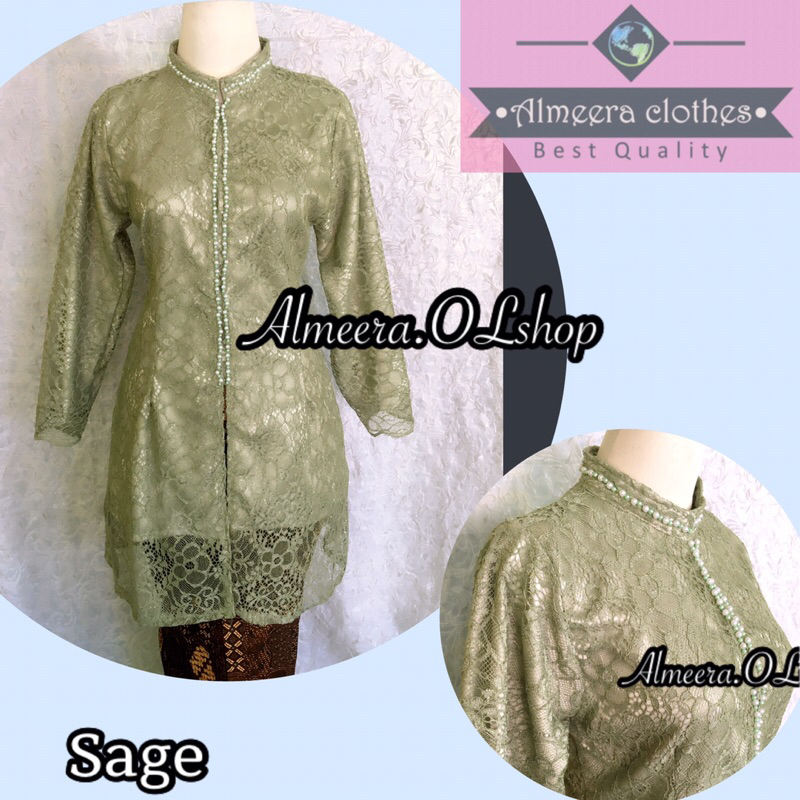 kebaya brokat tunik brokat KANCING DEPAN pakai furing kebaya modern kebaya wisuda