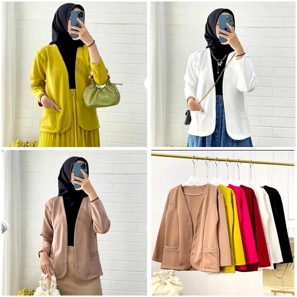 NABILA BLAZER SCUBA / BLAZER POLOS SCUBA PREMIUM WANITA