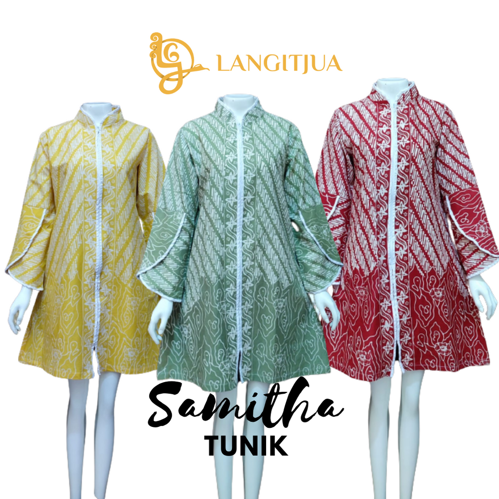 TUNIK SAMITHA 04 | TUNIK BAJU KERJA BATIK CAP GARUTAN SERAGAM KANTOR - LANGITJUA BATIK SOLO