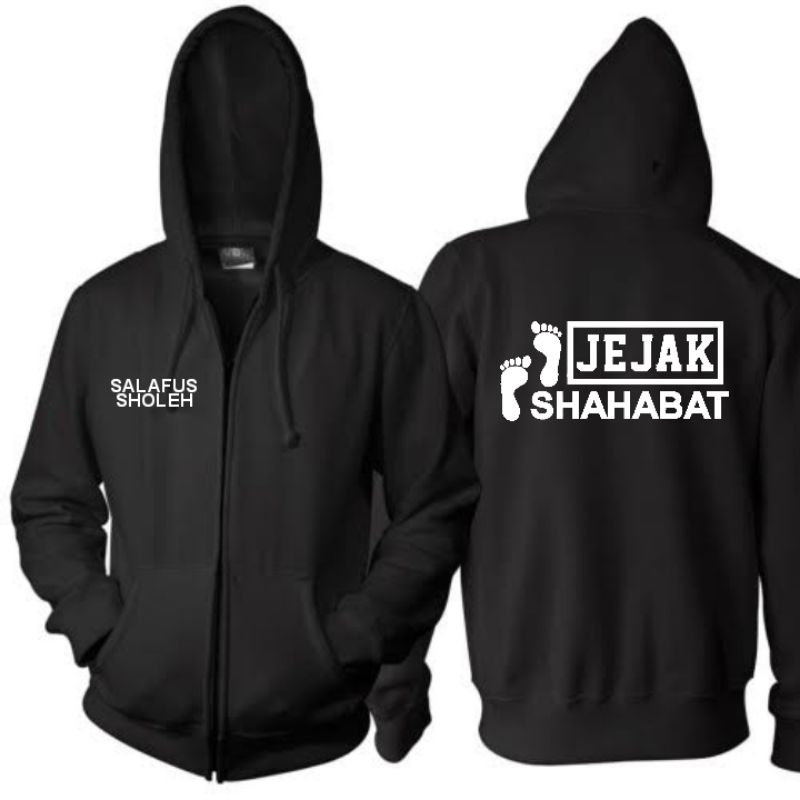jaket hoodie zipper jejak sahabat , jaket sunnah, jaket salaf, jaket islam sunnah, jaket ahlussunnah