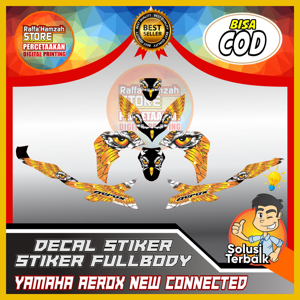 Decal Aerox 155 Connected Full Body Stiker All New Aerox 155 Connected Keren Striping Aerox 155 Conn