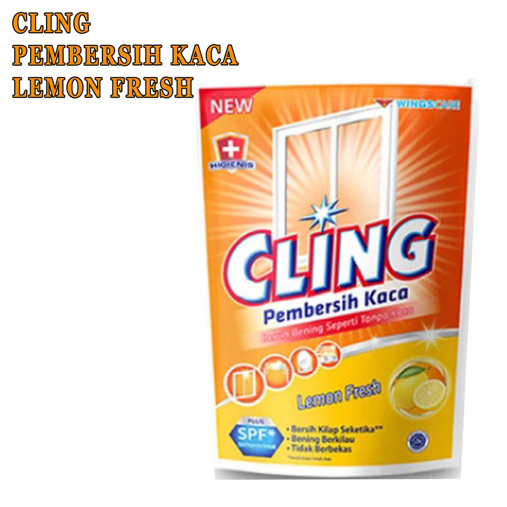 Cling* Wings* Pembersih kaca* Lemon Fresh* Net.425ml