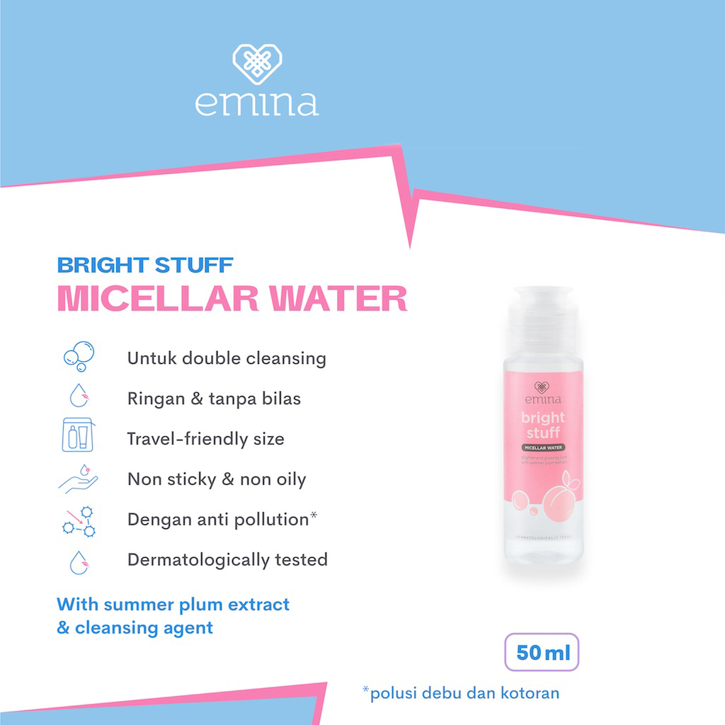 Emina Micellar Water Drop Cleanser Bright Stuff