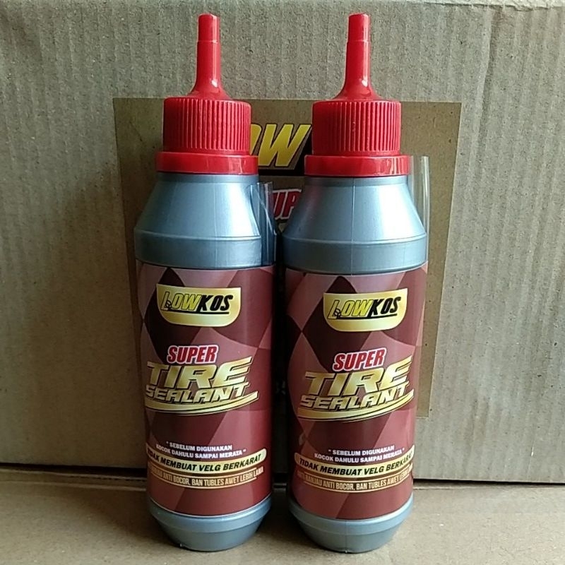 LOWKOS - 2 Botol SUPER TIRE SEALANT CAIRAN BAN TUBLES 350 ML