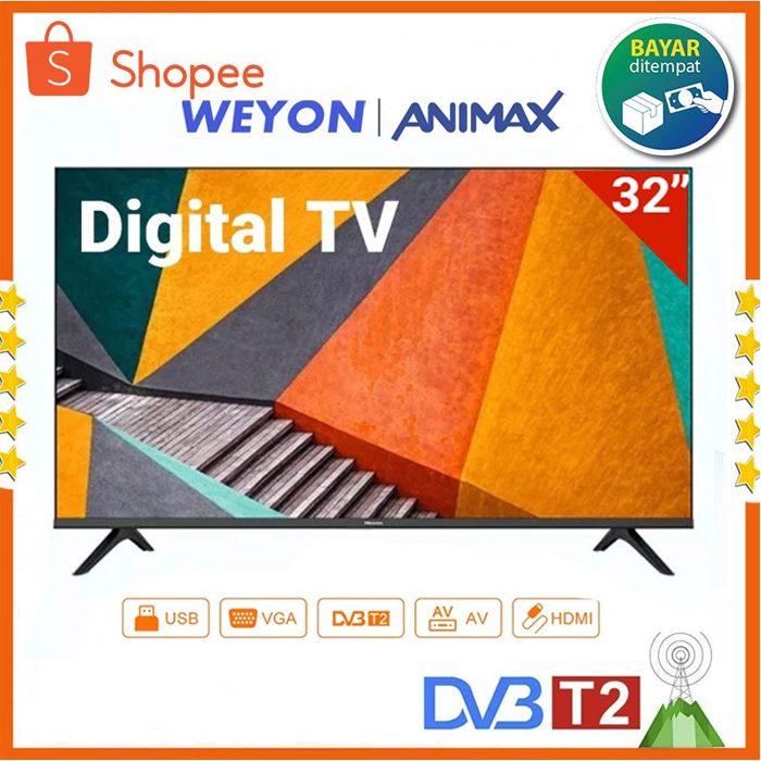 Weyon Animax Tv Digital 32 inch HD Tv LED Televisi Digital 32 inch