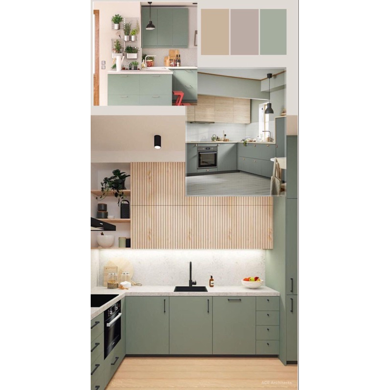 Kitchen set HPL bisa request desain (Harga per meter) , warna dan motif marmer