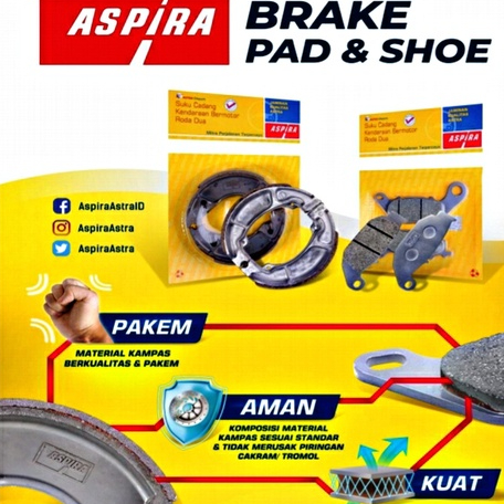 Pad Set Kampas Rem Depan KWB Blade 125 Supra X 125 Helm-In Revo Fi Aspira