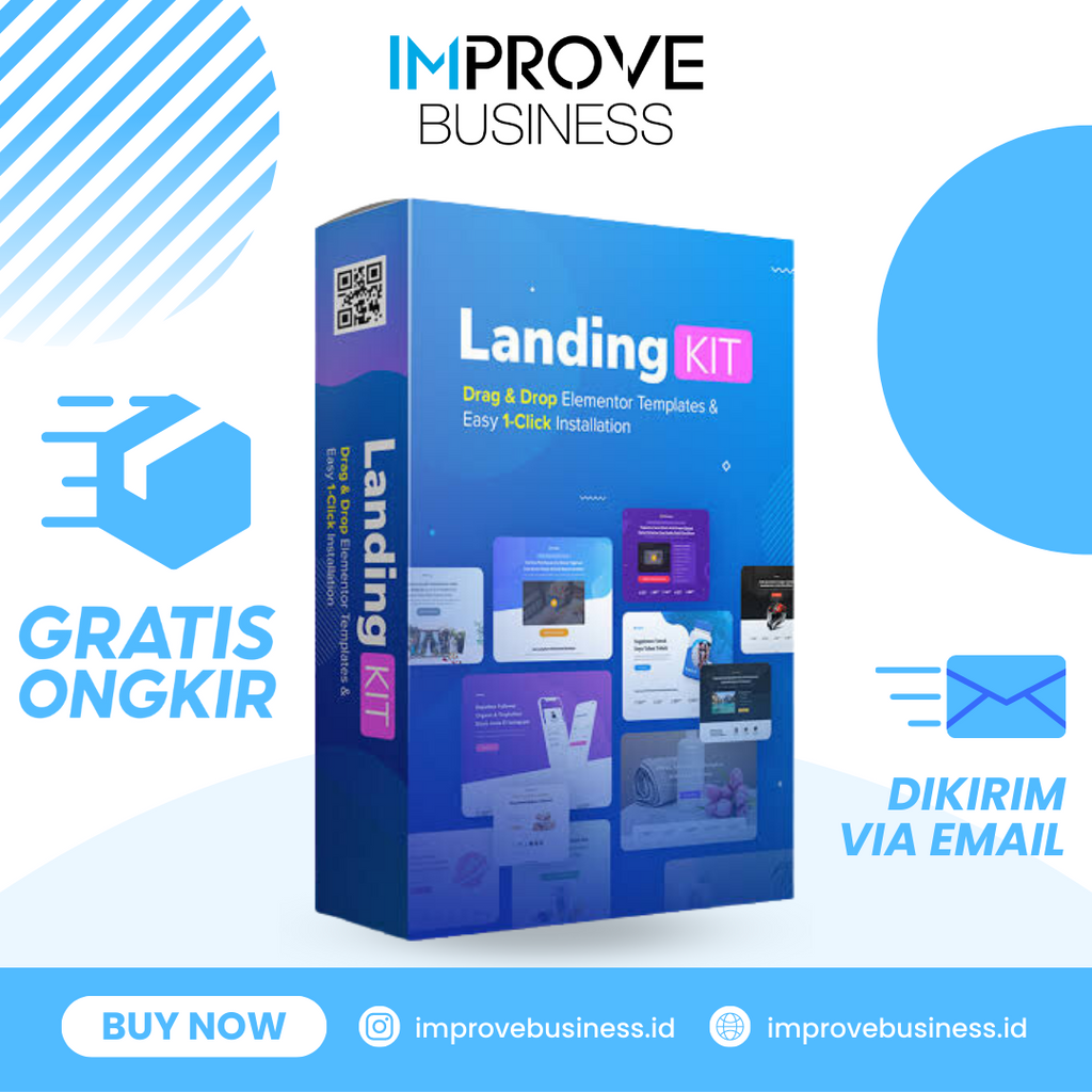 Landing Kit Elementor JSON Template Wordpress Landing Page