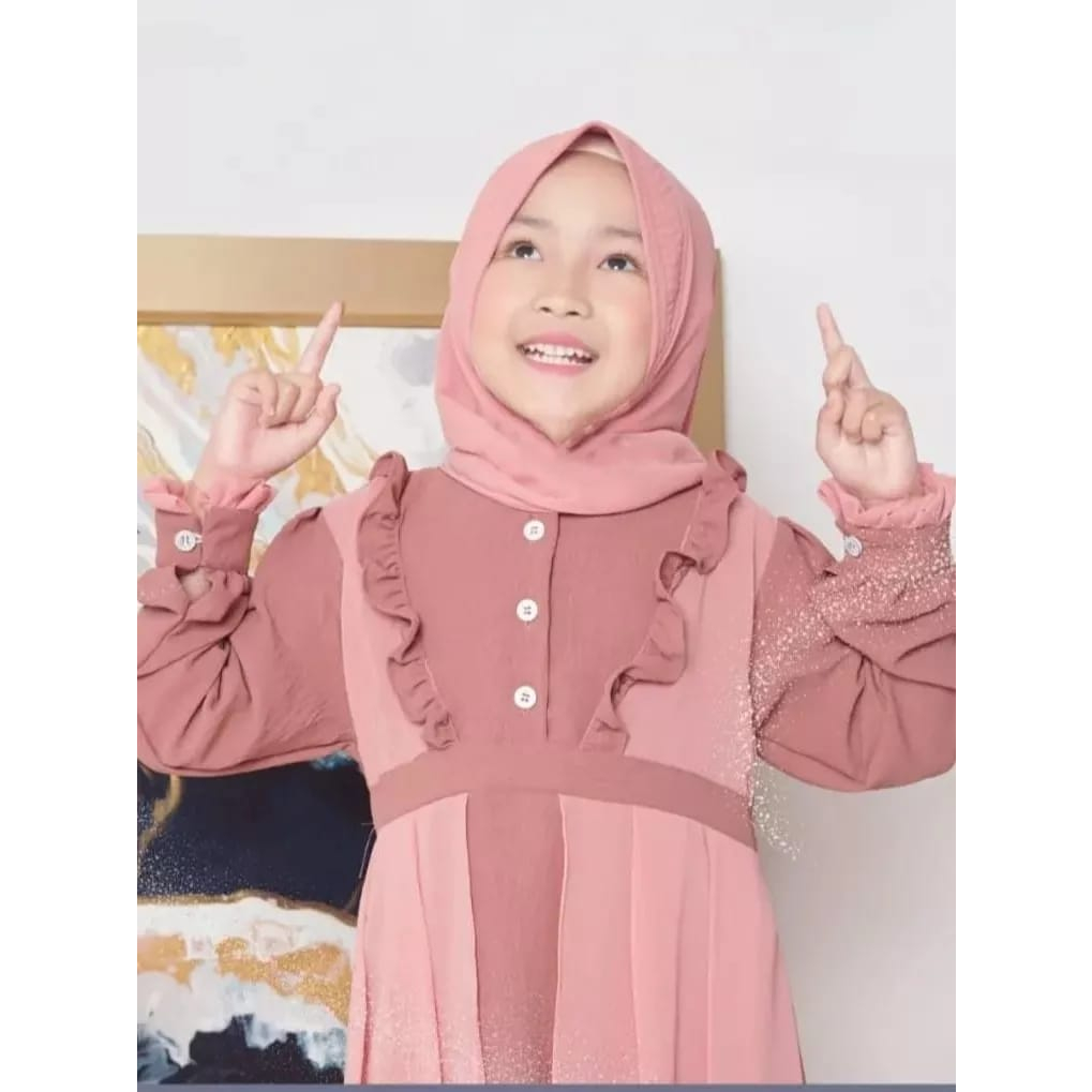 Gamis Muslim Anak Terbaru Fayra Kids Free Hijab Gamis Anak Tanggung Remaja 6-11 Tahun