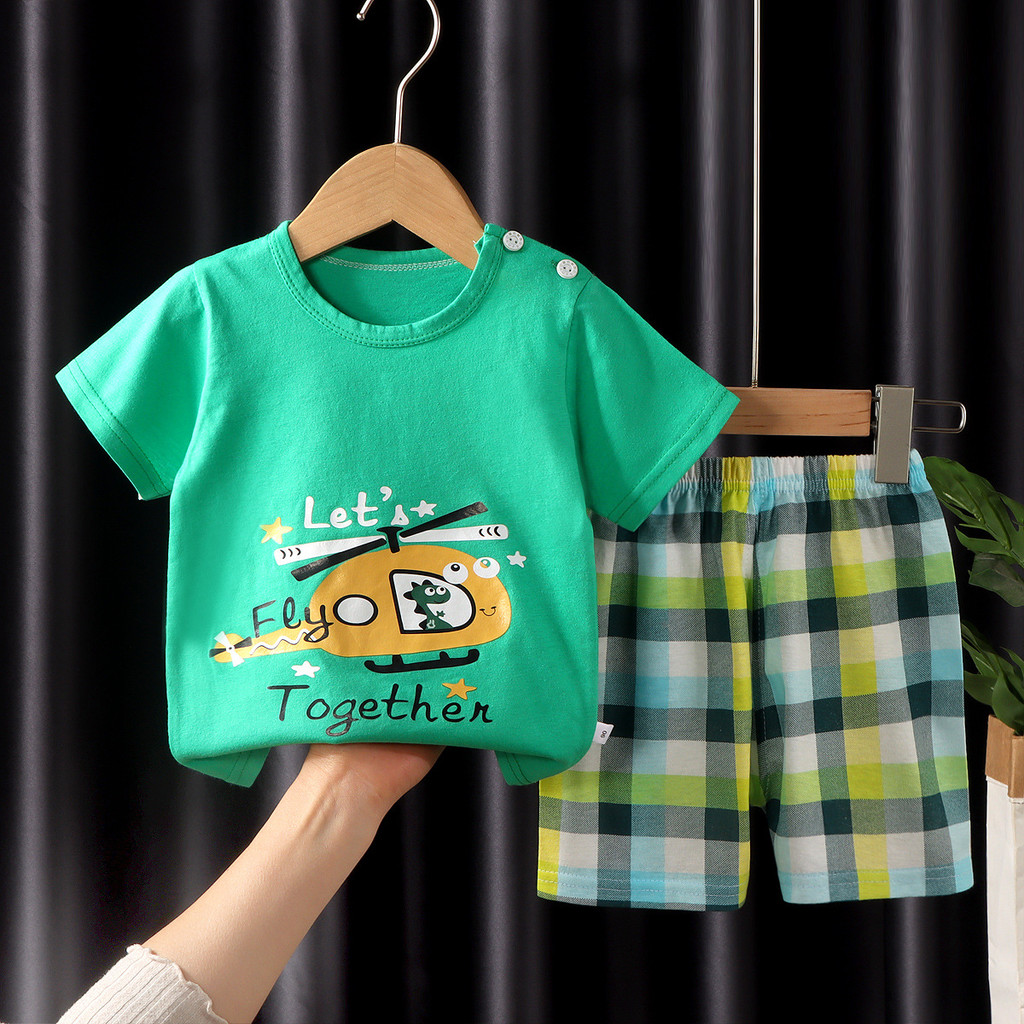 ByKiddos - Setelan Baju Bayi Impor / Baju Anak Laki-laki / Setelan Kaos Anak / Baju Bayi Lengan Pendek PART 6