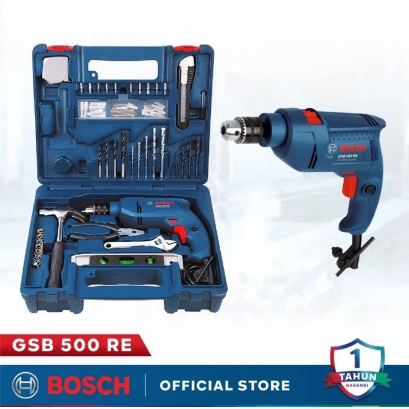Mesin bor tangan BOSCH GSB 500 RE GSB500RE bor listrik impact drill