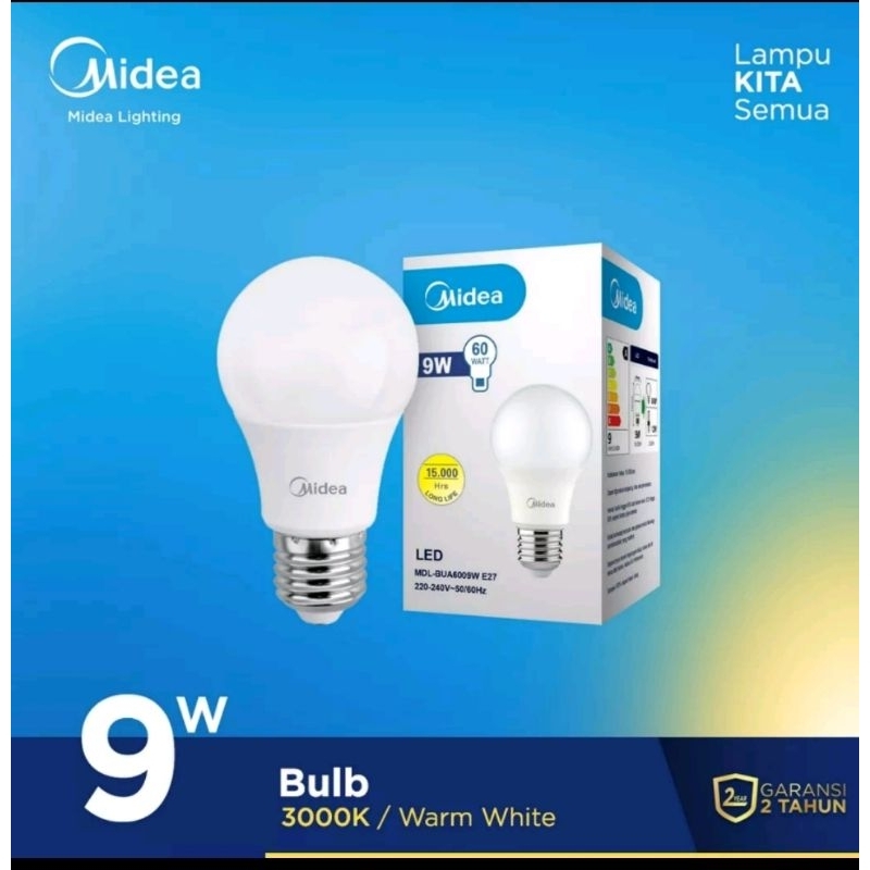 MIDEA LIGHTING LAMPU BOHLAM BULB LED 9 WATT / 12 WATT / 15 WATT