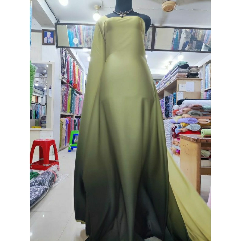 Kain Armany Ombre Gradasi Hijau Sage Olive