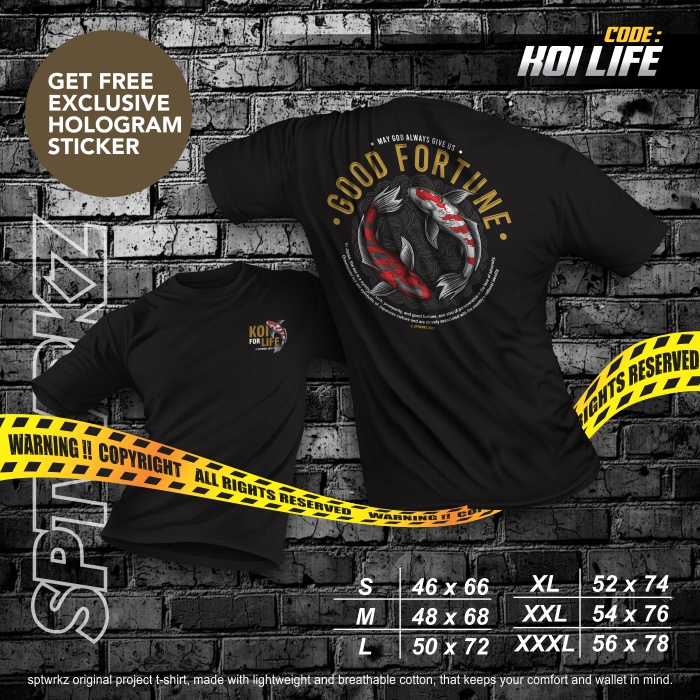 KAOS PECINTA IKAN KOI/IKAN KOI LOVERS/KAOS IKAN HIAS KOI/HOBI KOI/KAOS PENGGEMAR KOI