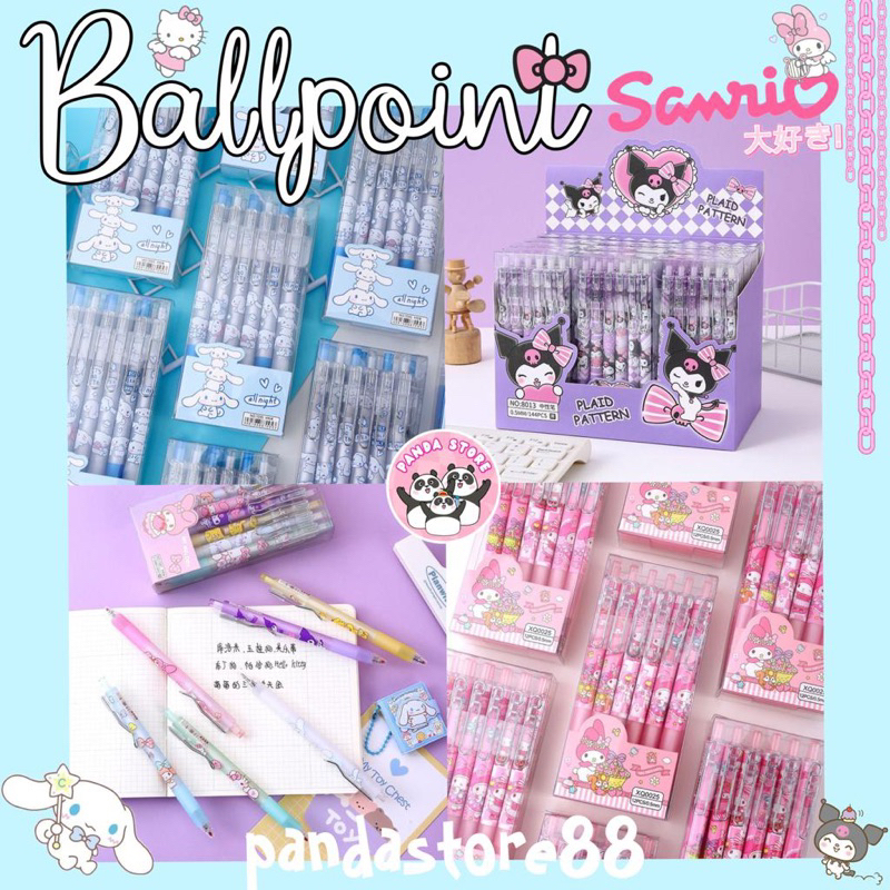 

Pulpen Gel Cetak Sanrio 0.5mm/ballpoint Sanrio Mekanik isi 6/12