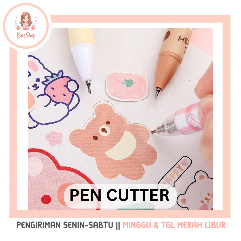 

KIM SHOP - Mini Pen Cutter Craft Pisau Pulpen Pemotong Kertas Stiker DIY Alat Ukir Scrapbook Kerajinan Sticker Knife Pen Kit