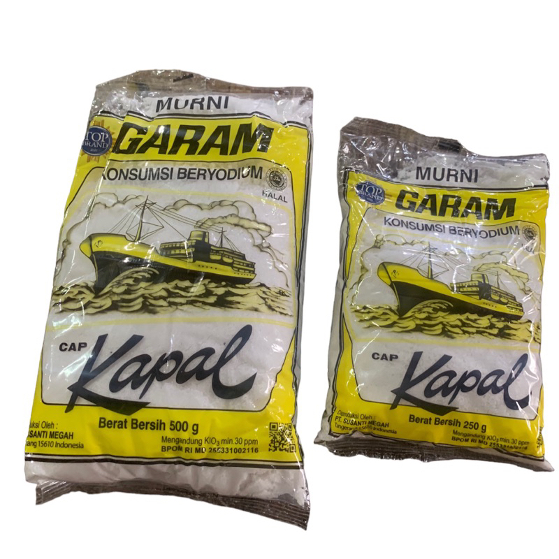 

Garam cap Kapal Beryodium 250 gram/500gram