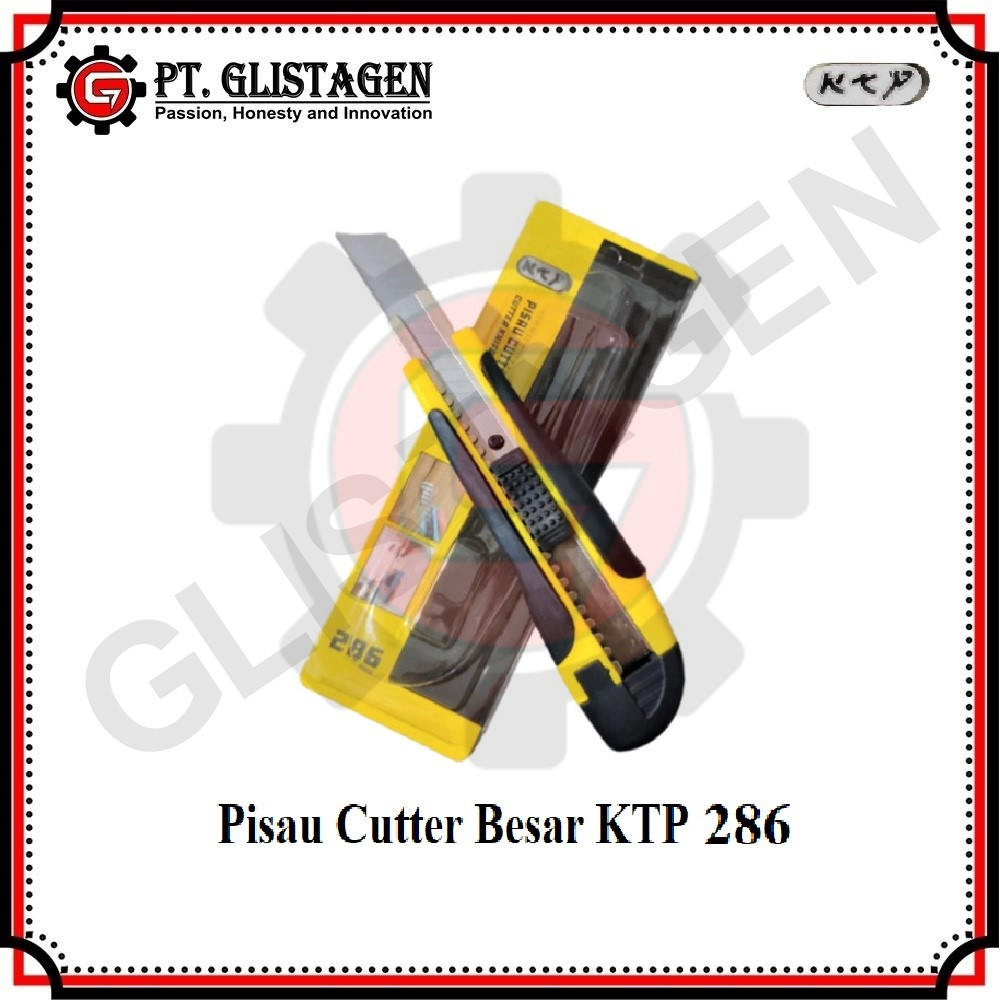 KTP 286 Pisau Cutter Besar Alat Pemotong Kertas Karton ATK Jumbo 18mm