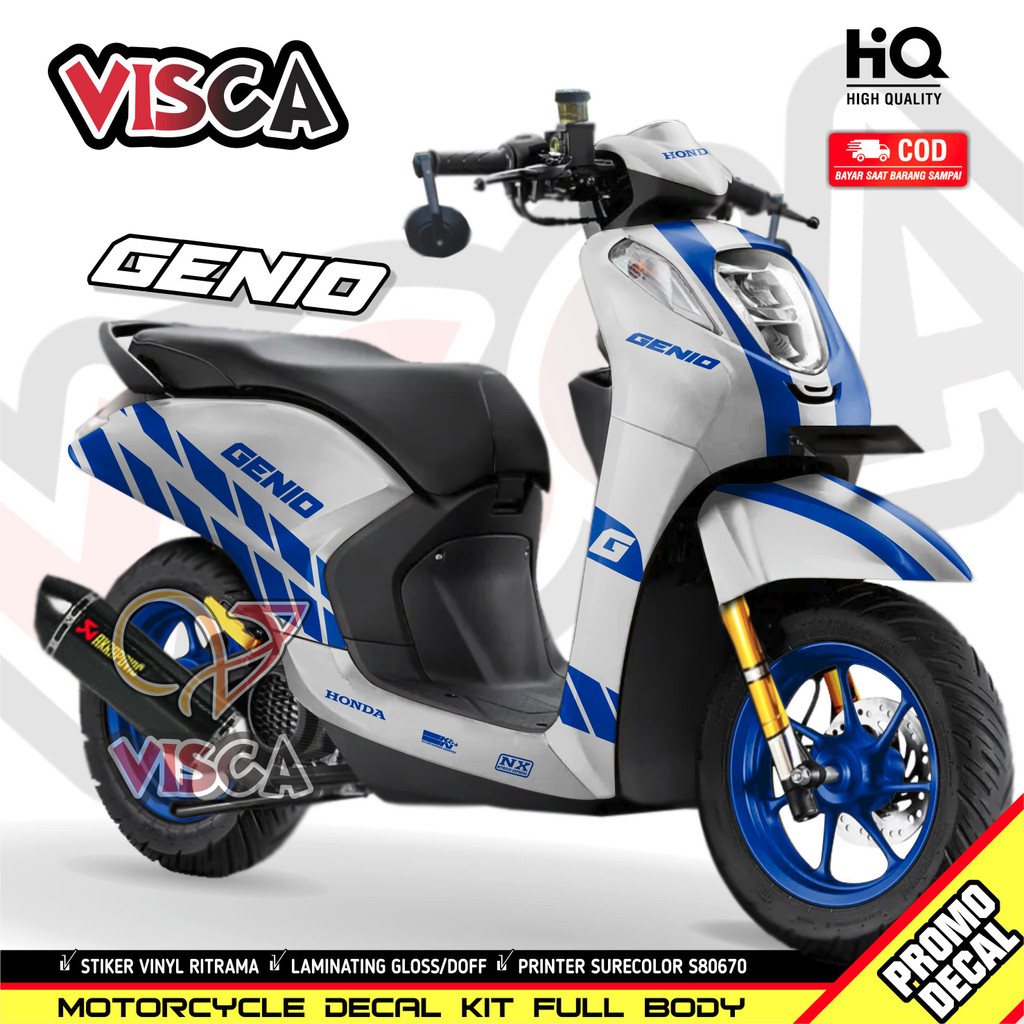Decal Genio Full Body 2022 Stiker Genio Variasi 2022 Full Body Stiker Motor Genio 2022 Striping Geni