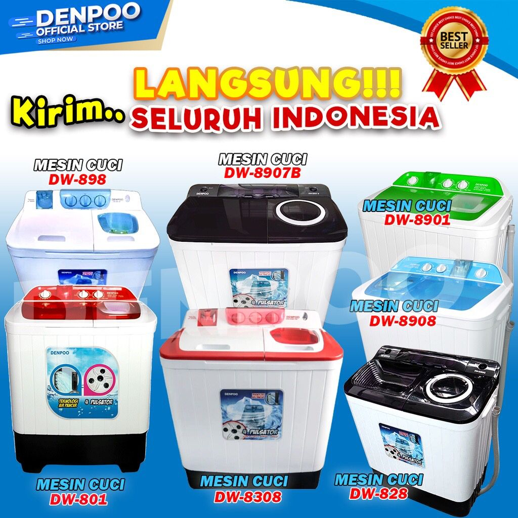 DENPOO Mesin Cuci 2 Tabung 8kg