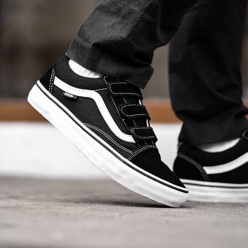 Vans Velcro Pro Black White Original