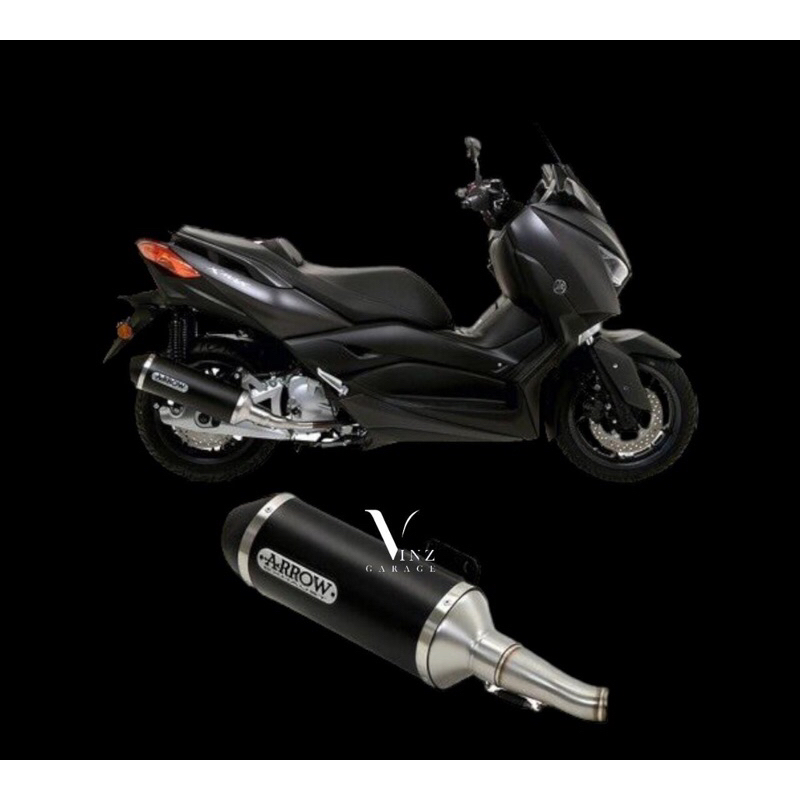 Knalpot Arrow Original Yamaha Xmax Urban Dark Alumunium Slip On Xmax 250 Xmax 300 Arrow Exhaust Orig