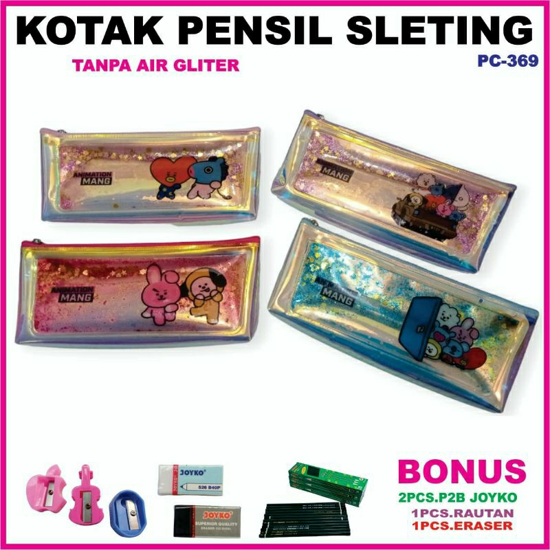 

KOTAK PENSIL FANCY SLETING (ADA BONUSNYA)/TANPA AIR GLITER / TEMPAT PENSIL PLASTIK ANAK-ANAK