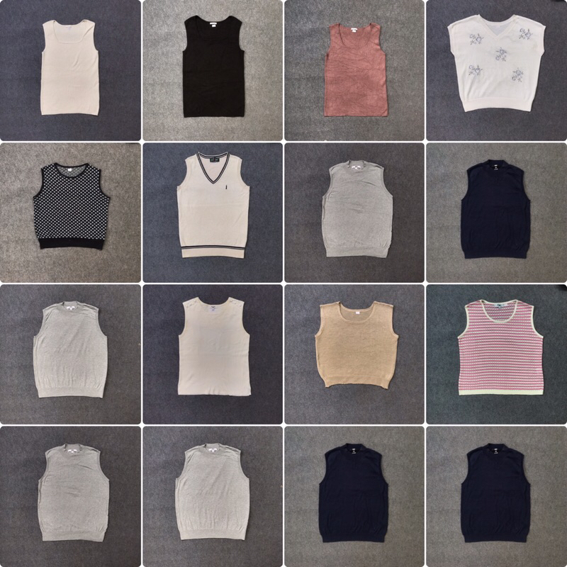 Vest Jennie/ Vest rajut Crop/ Vest Korean Style / Tanktop Branded Uniqlo / GU DLL