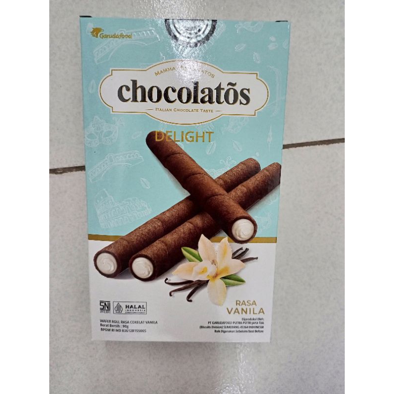 Chocolatos Wafer Roll Delight Vanilla 90g