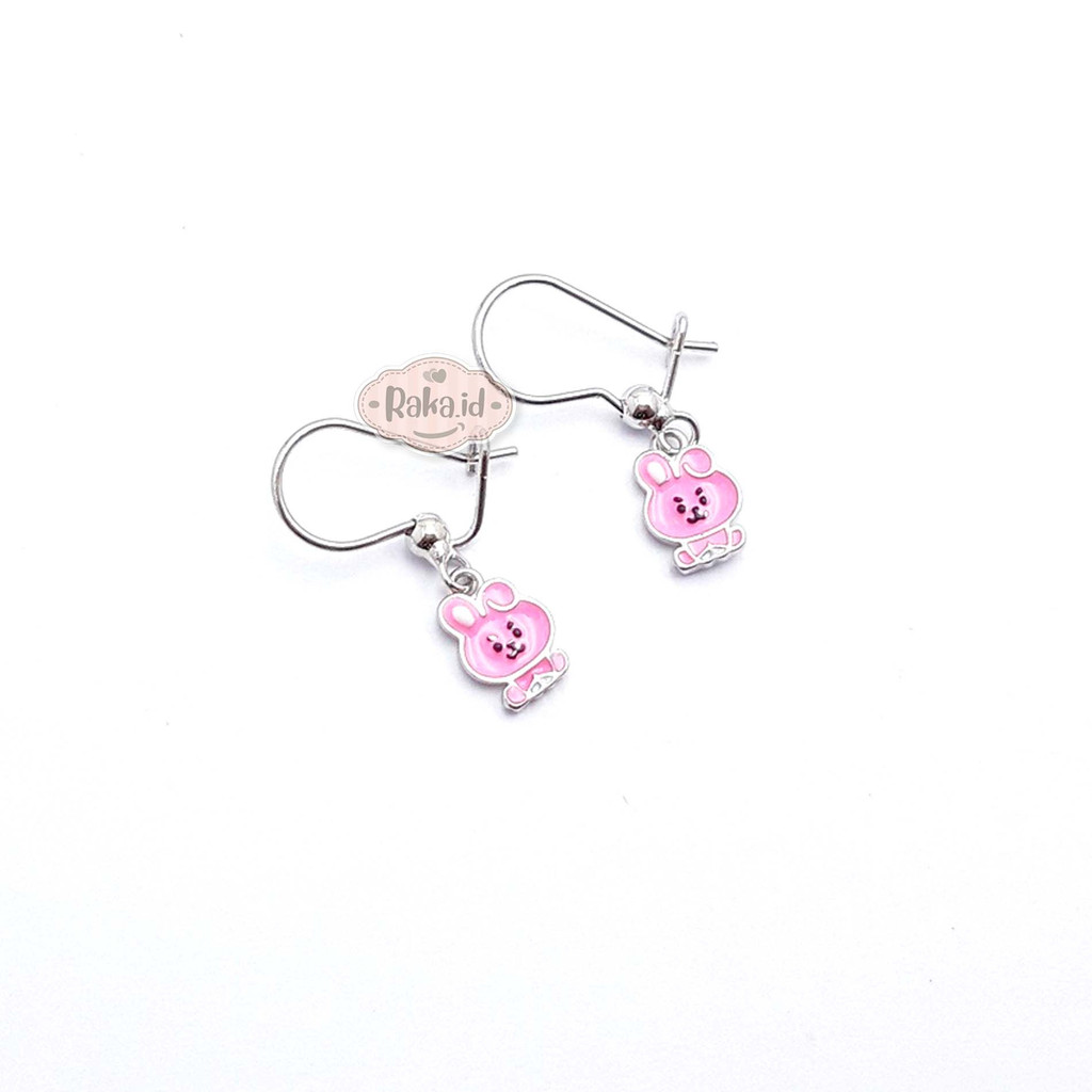 Anting Clip / Klip Motif Cooky BT21 BTS Perhiasan Aksesoris Wanita 1121