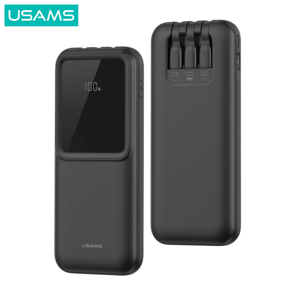 USAMS X-chel Powerbank with Cables 10000mAh Dual-port Digital Display