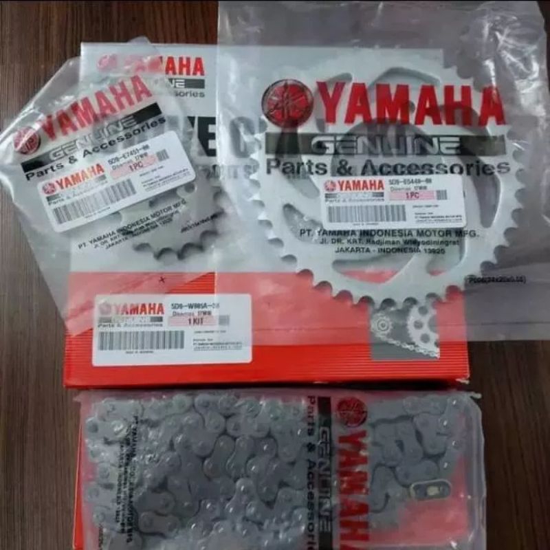 Gear Set dan  Rantai Motor Yamaha Vega ZR Jupiter Z New z1 5d9