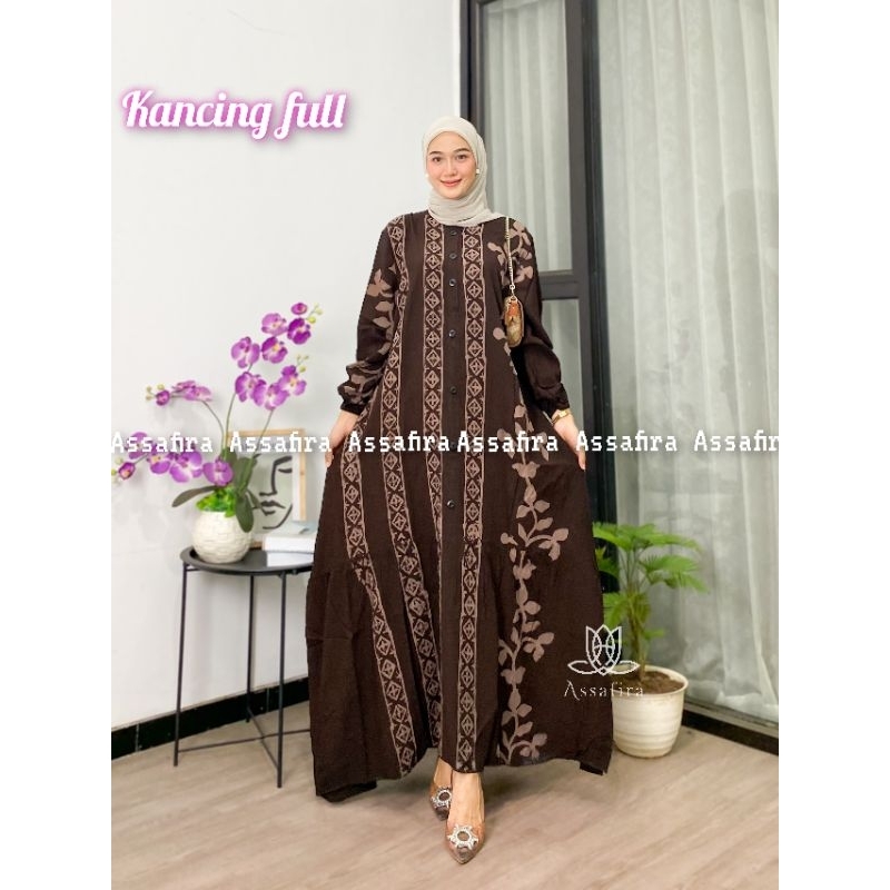 GAMIS TWILL RAYON KANCING FULL BUSUI FLOY LD 110 KAIN ADEM TEBAL TERBARU KEKINIAN DAN TERLARIS//HOME DRESS DAILY//GAMIS CANDIMEKAR MALAMAN ASLI PEKALONGAN