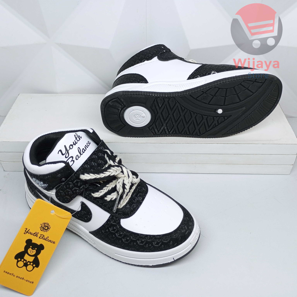 Sepatu Sneakers Anak TK 26-37 Balance Jordan Gaya dan Kualitas Terbaik Desain Fashion Import Perekat Anak Cowok Laki-laki D2H 306