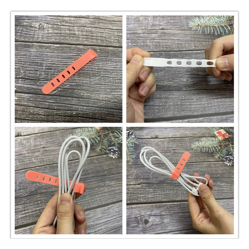 cable holder pengikat kabel bahan silikon ikat kabel serbaguna