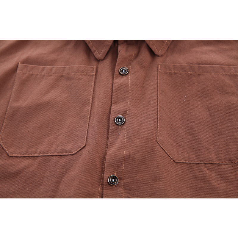 Setelan keren import premium lengan panjang motif kemeja BROWN ala korea usia 6 bulan sampai 5 tahun