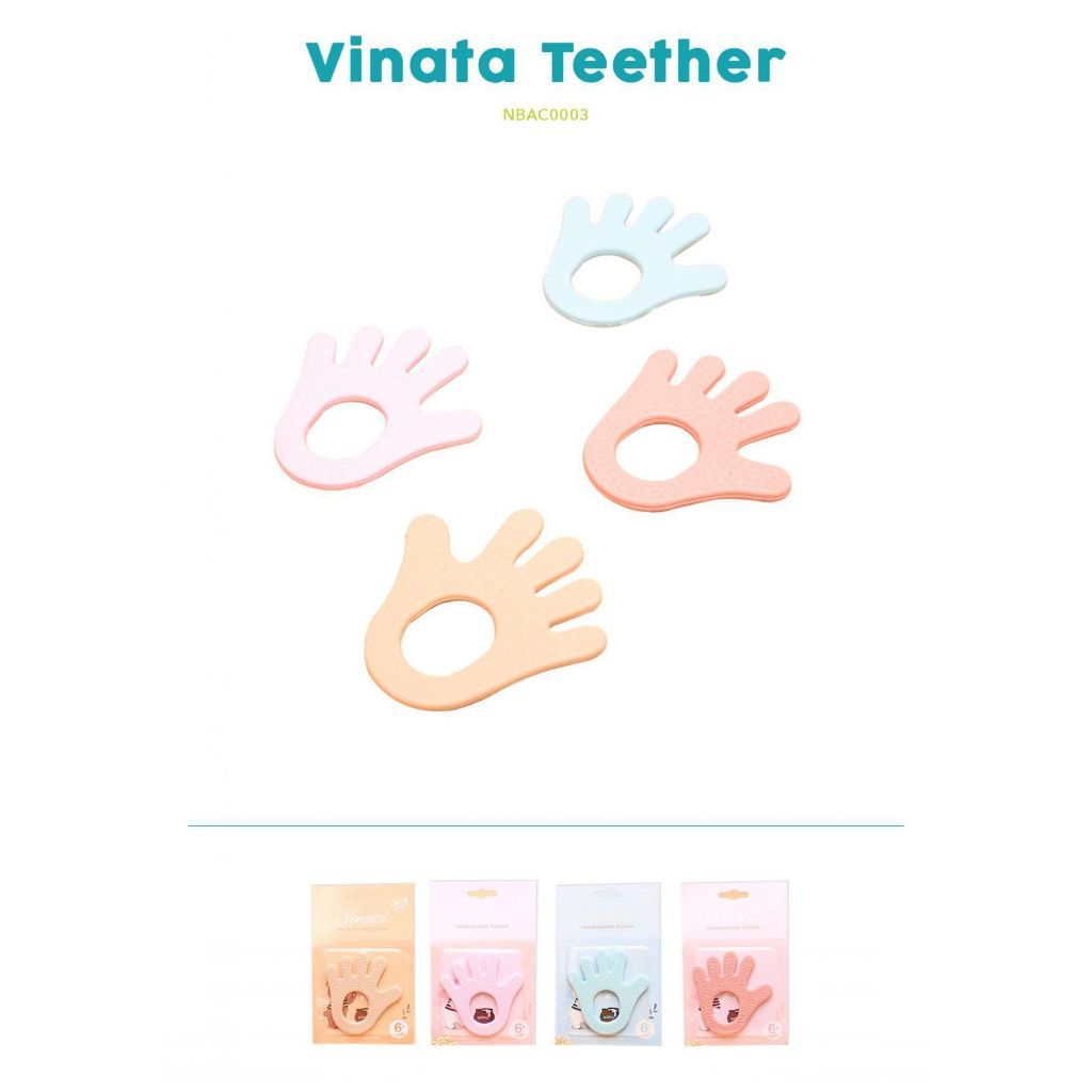 Gigitan Silikon Bayi NIA VINATA Finger Silicone Teether 6M+