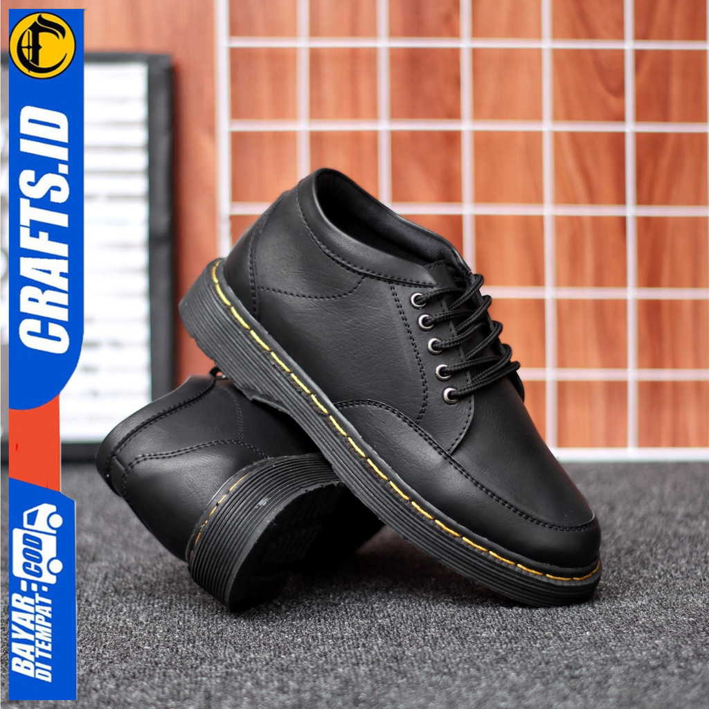 Sepatu Formal Pantofel Docmart Low Boots Kerja Pria Crafs Ramos