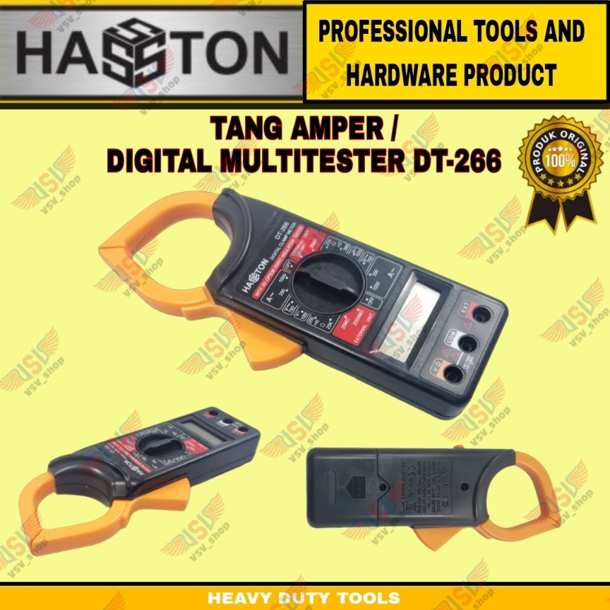 HASSTON Tang Amper Digital Clamp Meter Multimeter AC DC Multitester